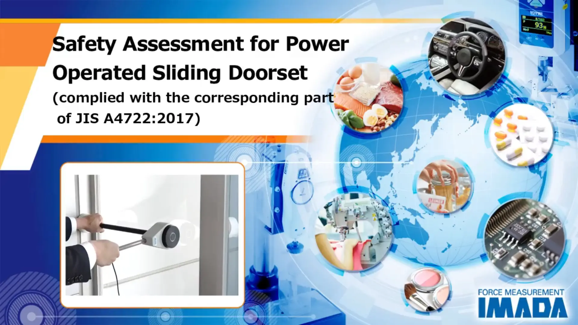 Safety assessment of automatic sliding door (Assessment of dynamic and static forces)